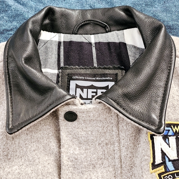 Wrangler Wool, Cotton & Leather Vest, 2018 NFR Las Vegas PRCA Gray Vest, Size S - Picture 4 of 16